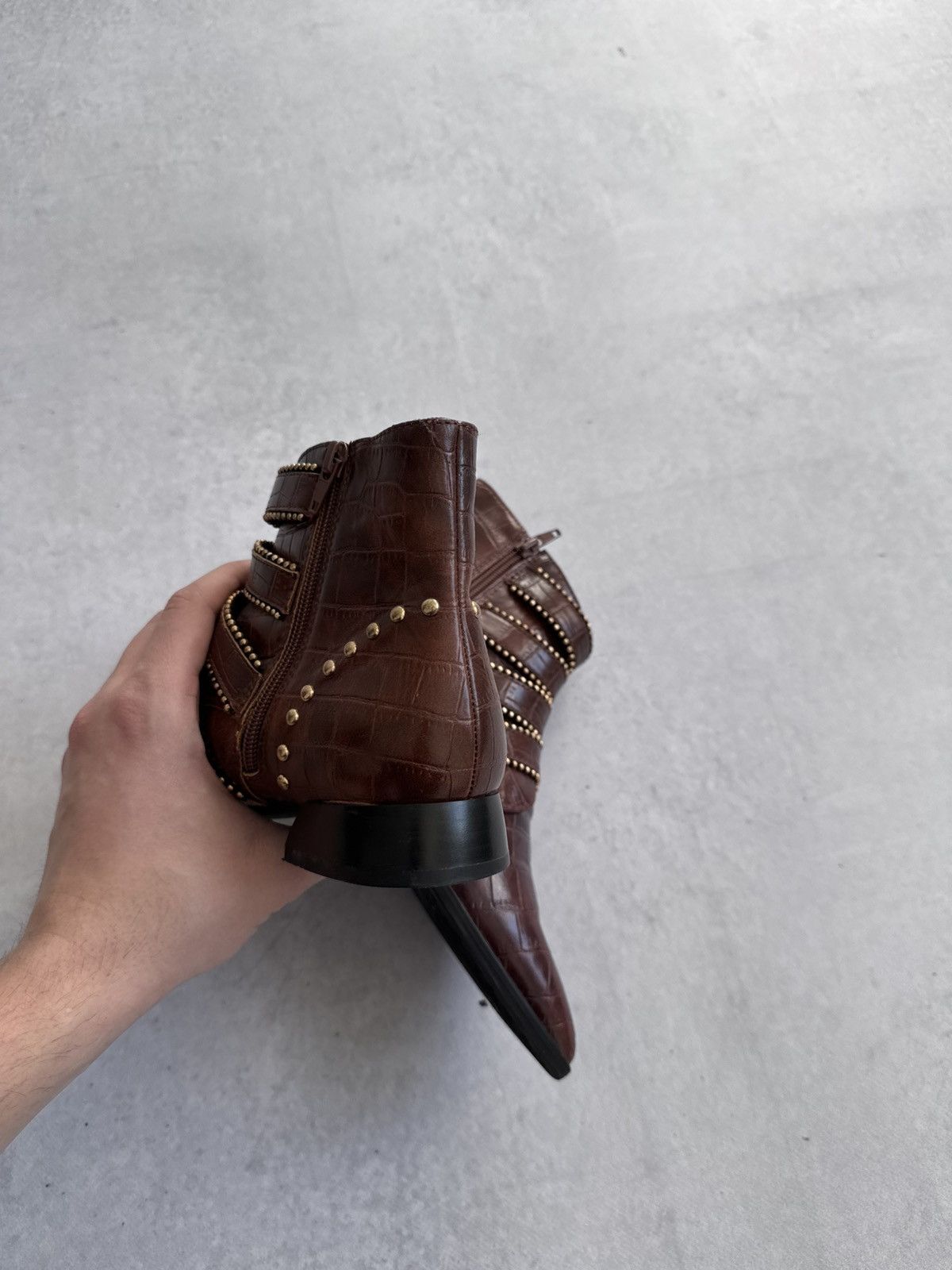 If Six Was Nine Vintage A.S 98 Style Y2K Faux Leather Belted Women’s Boots Size US 6.5 / IT 36.5 - 8 Thumbnail