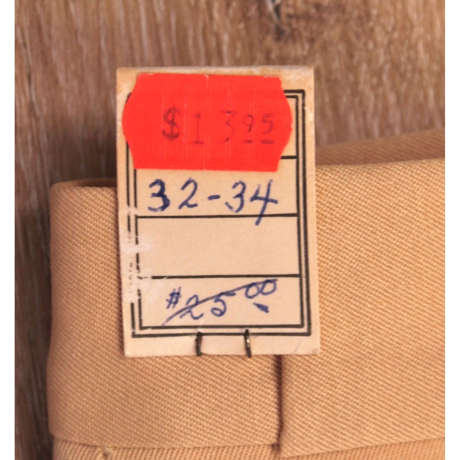 Bell VINTAGE Men's VTG NOS 1970s Khaki Flare Pants 32x32.5 70s Disco Bell Bottoms Male Size US 32 / EU 48 - 5 Thumbnail