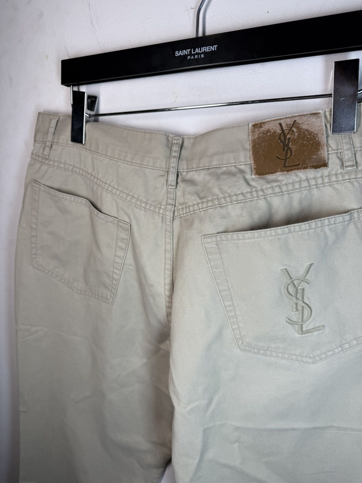 Yves Saint Laurent Beige 36x32 YSL Jeans Cotton Pants Size US 36 / EU 52 - 17 Thumbnail