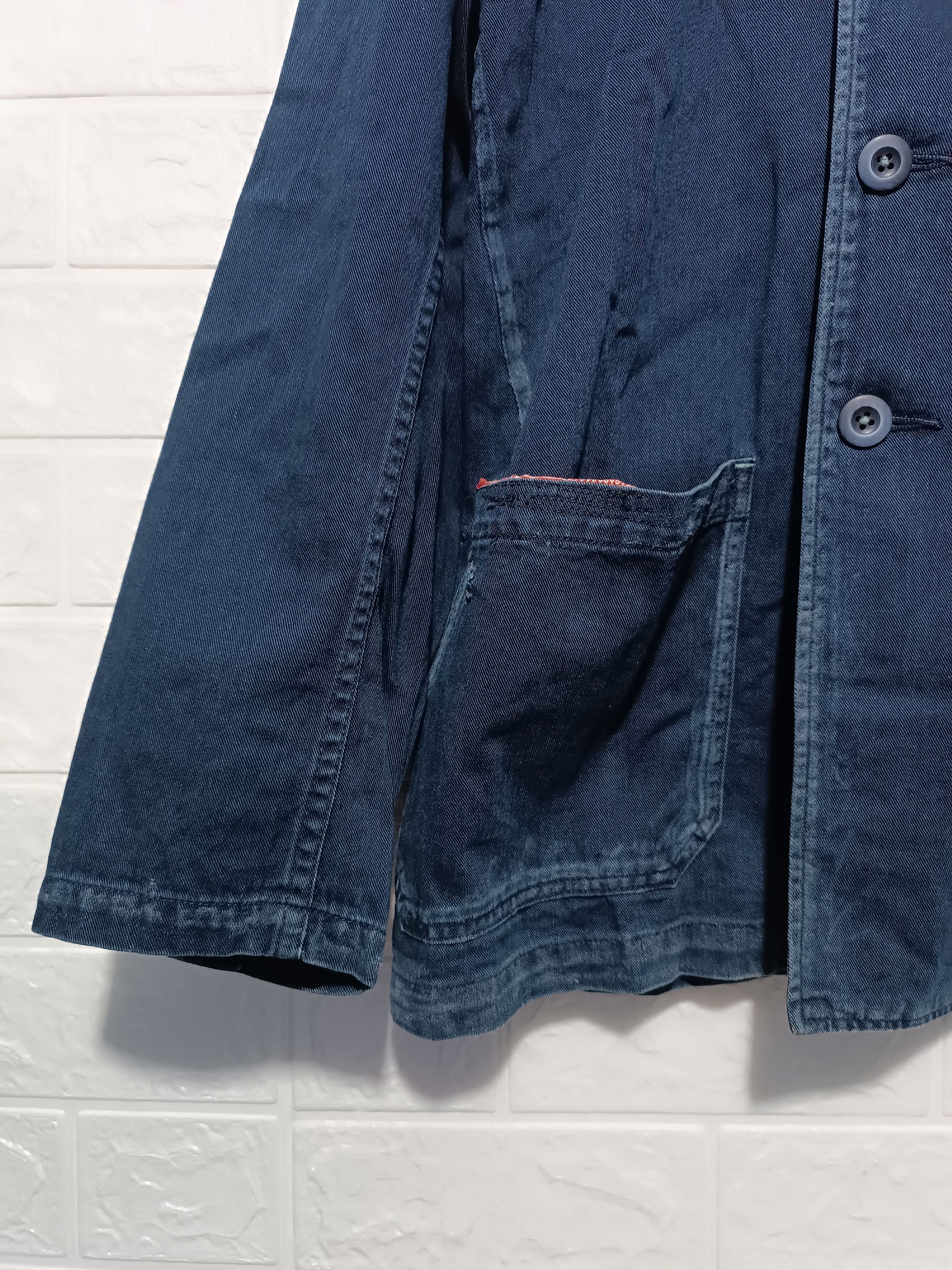 45rpm 45rpm Double Breasted Distressed Indigo Dyed Cotton Size US L / EU 52-54 / 3 - 7 Thumbnail