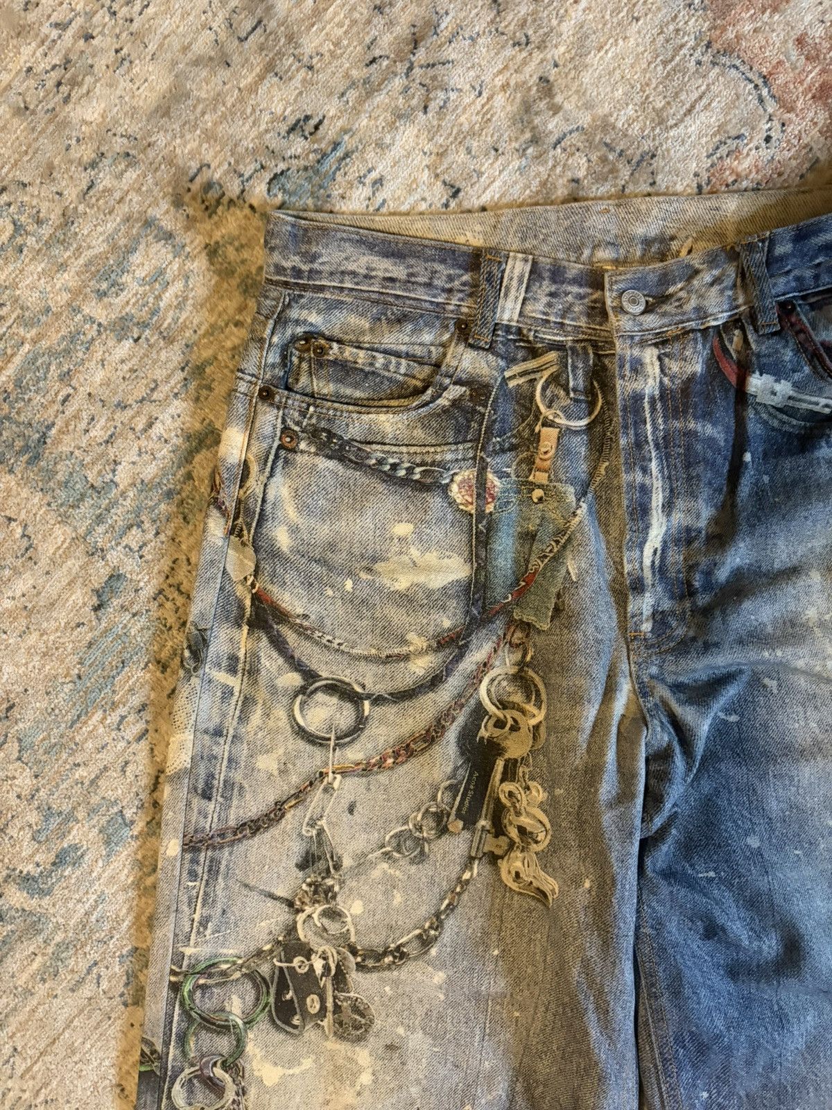 Acne Studios acne studios trompe l'oeil print keychain baggy jeans Size US 32 / EU 48 - 2 Thumbnail