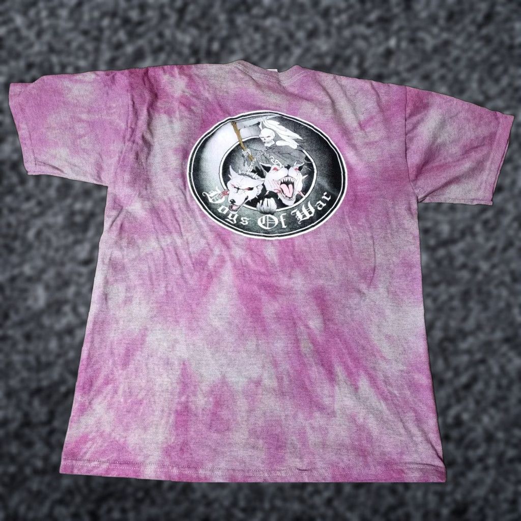 Jerzees Retro Jerzees L T-Shirt Gray Short Sleeve Crew Neck Dogs of War Military Double Sided Tye Dye Mens Shirt Size US L / EU 52-54 / 3 - 1 Thumbnail