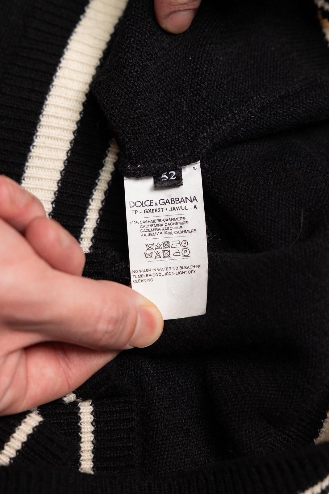 Dolce & Gabbana Dolce & Gabbana Cashmere Logo Sweater Size US L / EU 52-54 / 3 - 5 Thumbnail