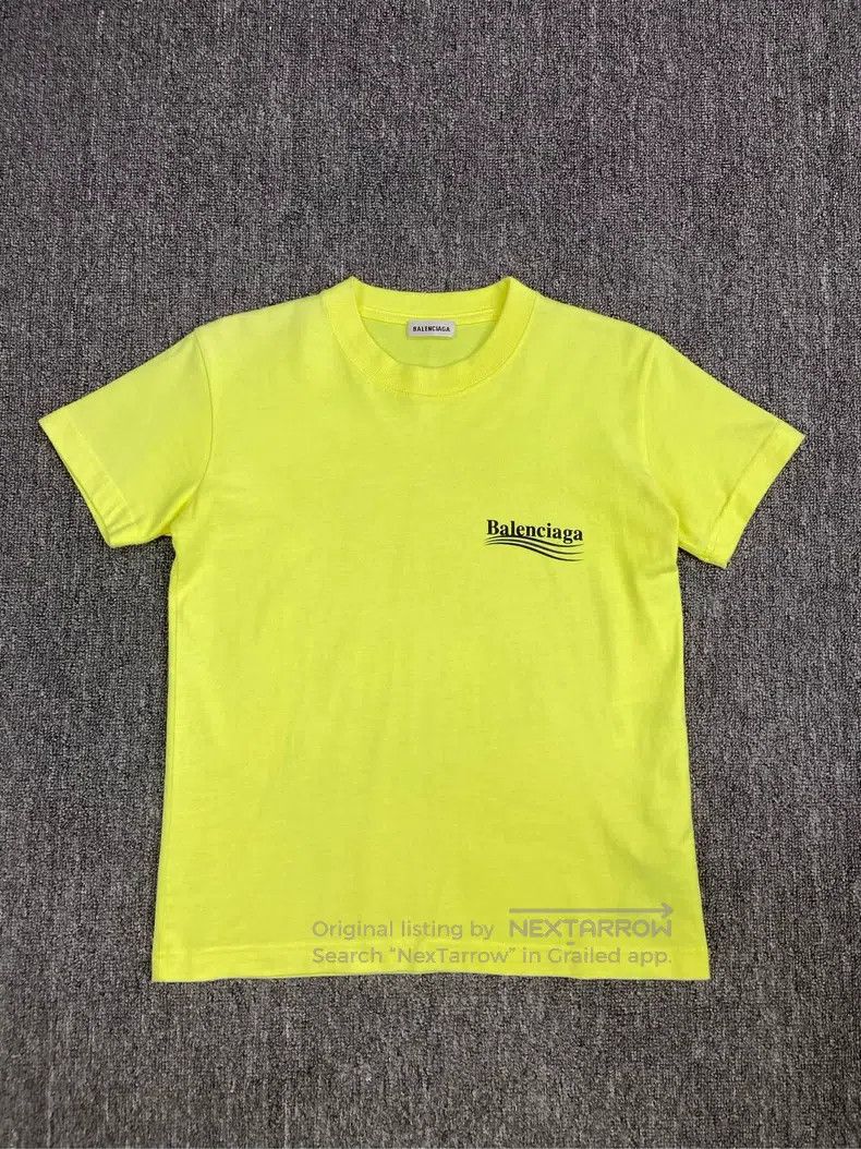 Balenciaga Balenciaga Fluorescent Green Coke Short Sleeve Tee, Size S Size US S / EU 44-46 / 1 - 1 Thumbnail