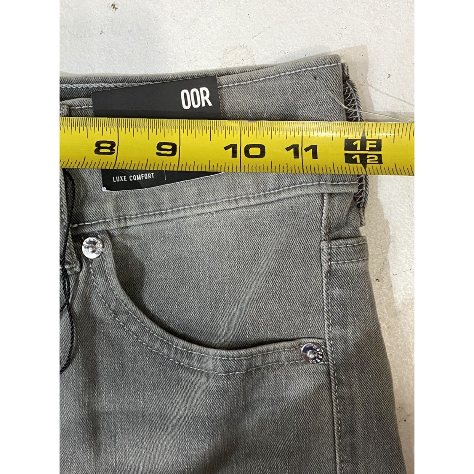 Express Express Jeans Slim Super High Rise Cropped Gray Stretch Raw Hem 00R Womens Jeans Size 40" / US 18 - 3 Thumbnail