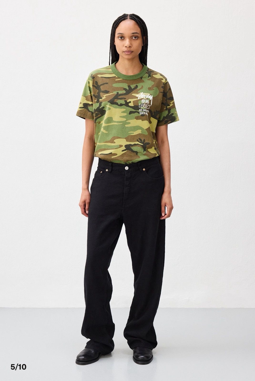 Our Legacy × Stussy WORK CUT 250 USD Overdyed Black Linen Twill Size US 34 / EU 50 - 1 Thumbnail