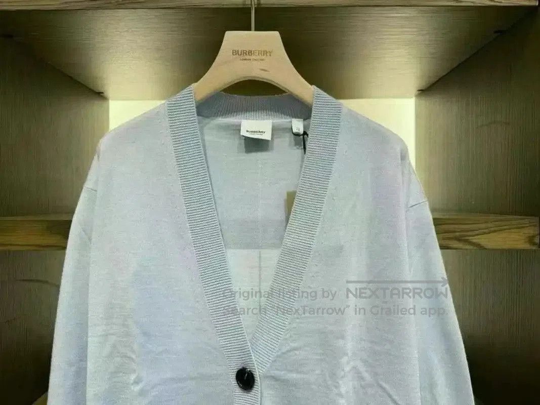 Burberry Burberry Blue Logo Short Sleeve Cardigan. Size L / US 10 / IT 46 - 4 Thumbnail