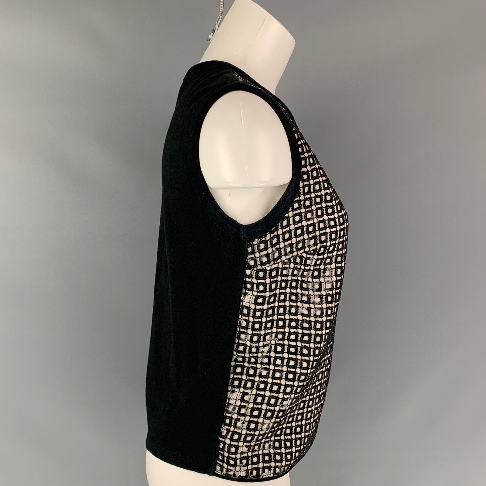 Giambattista Valli GIAMBATTISTA VALLI Black Sequined Sleeveless Dress Top Size S / US 4 / IT 40 - 3 Thumbnail