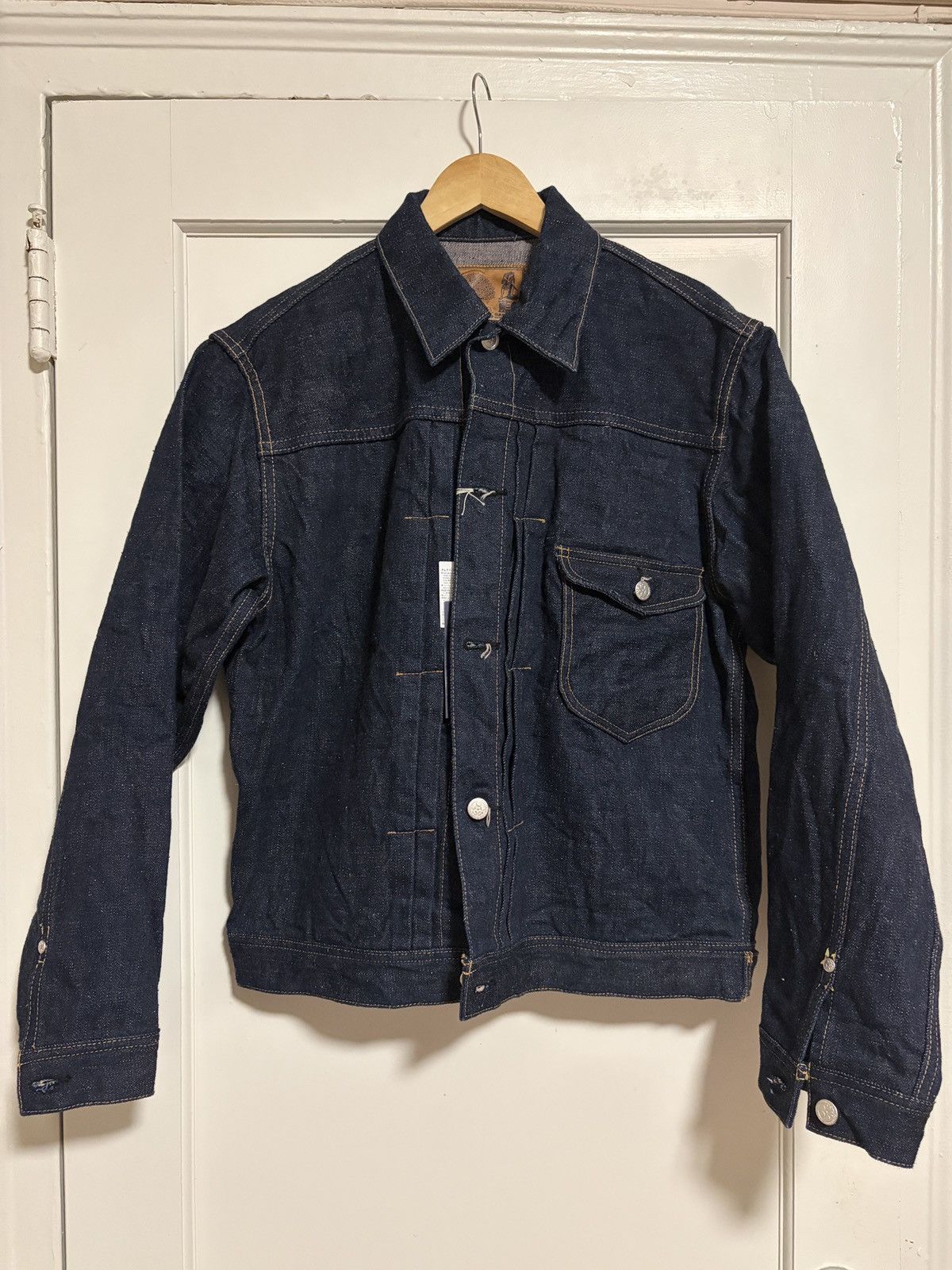 Samurai Jeans Samurai S101AX-SAKURA "Ai-Plus Sakura" 18oz Type 1 Jacket 44 Size US L / EU 52-54 / 3 - 1 Thumbnail