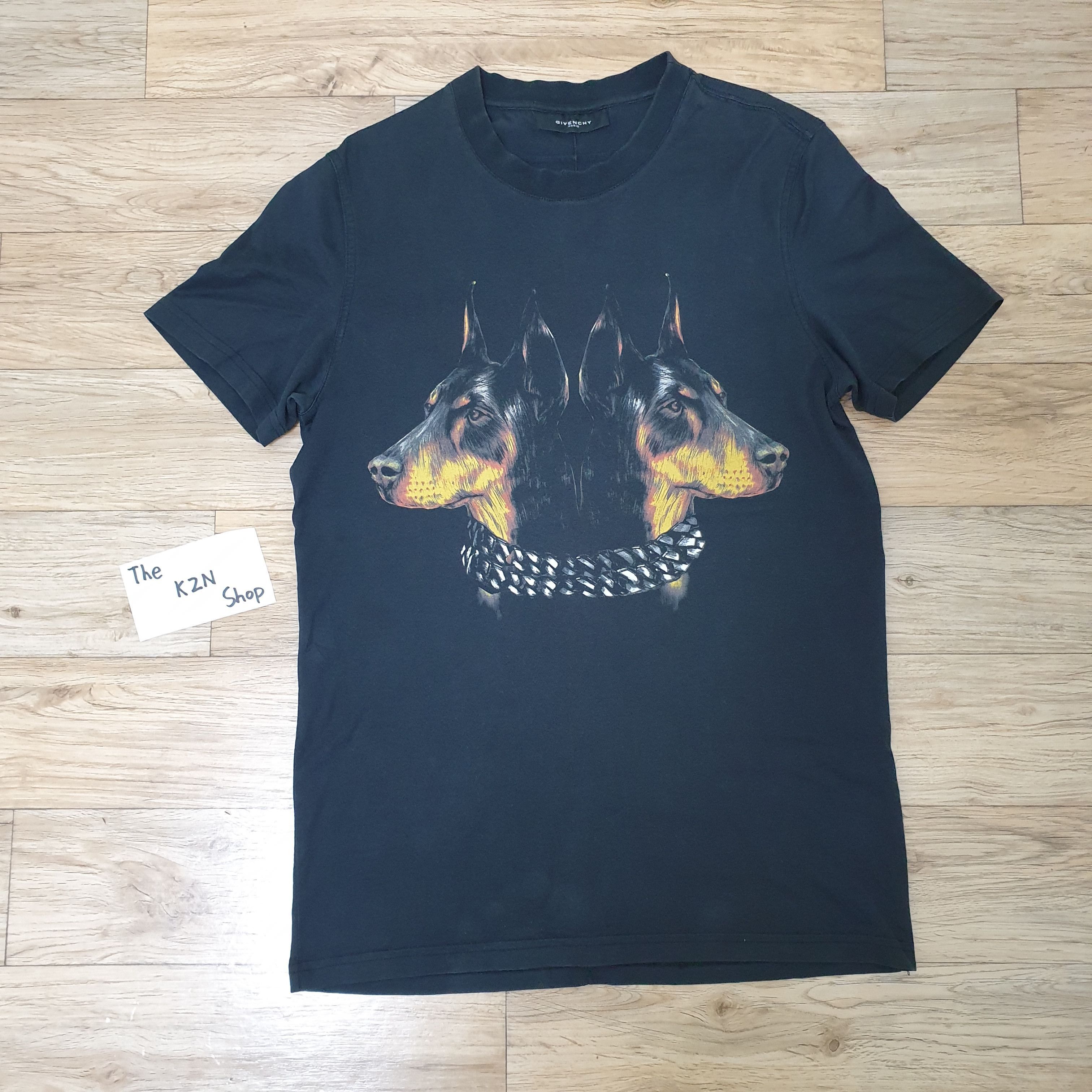 image of Givenchy Doberman Short Sleeve T-Shirts in Black, Men's (Size XS)