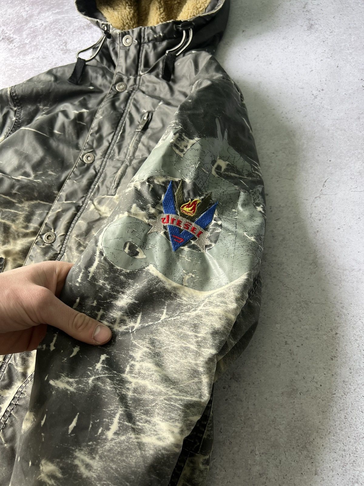 Diesel Crazy Vintage Diesel Avant Garde Faded Bomber Parka Jacket Size US XL / EU 56 / 4 - 9 Thumbnail