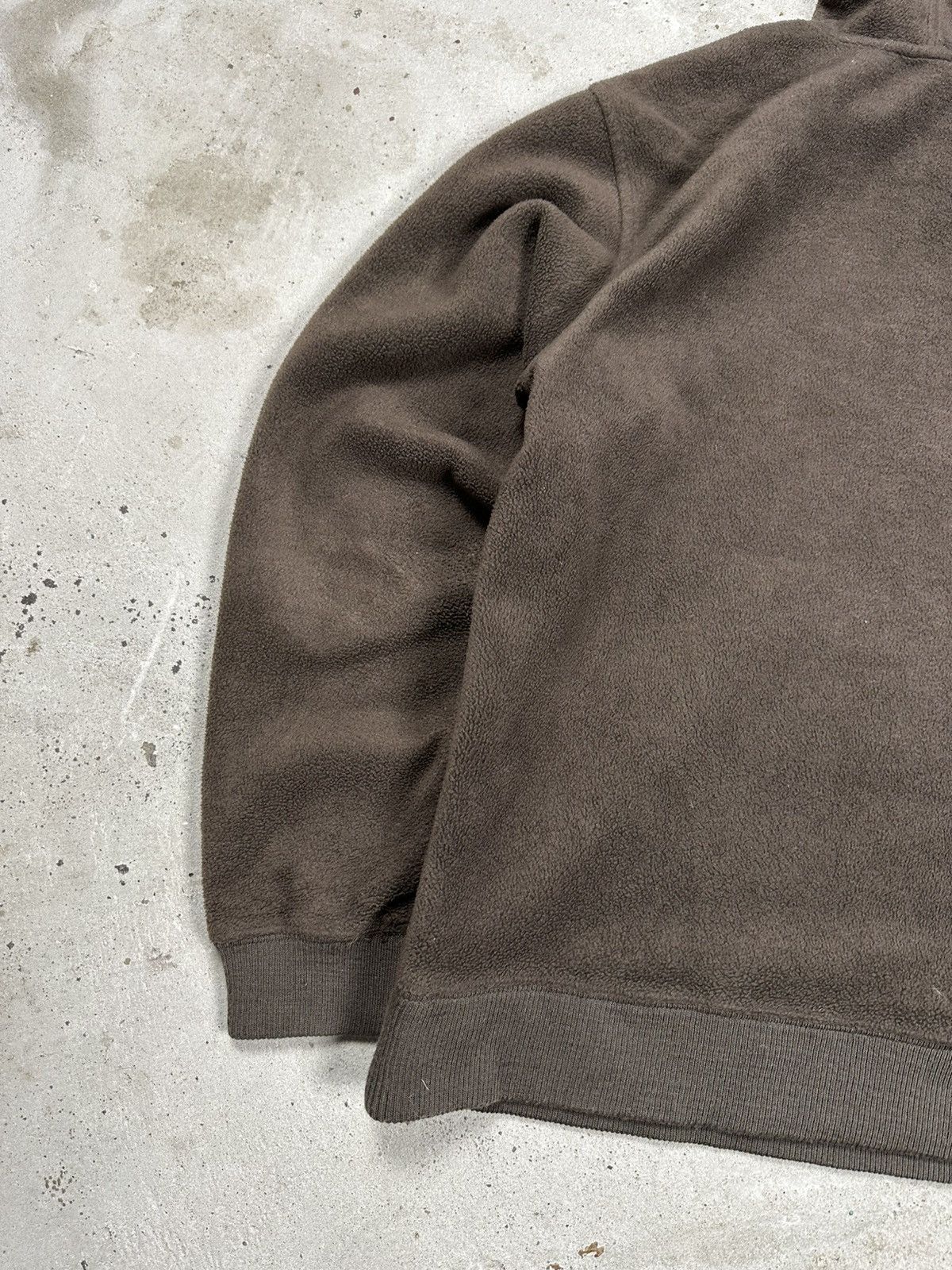 Quiksilver × Vintage Vintage Y2K Quiksilver Brown Fleece Sherpa Hoodie Big Logo Size US L / EU 52-54 / 3 - 12 Thumbnail