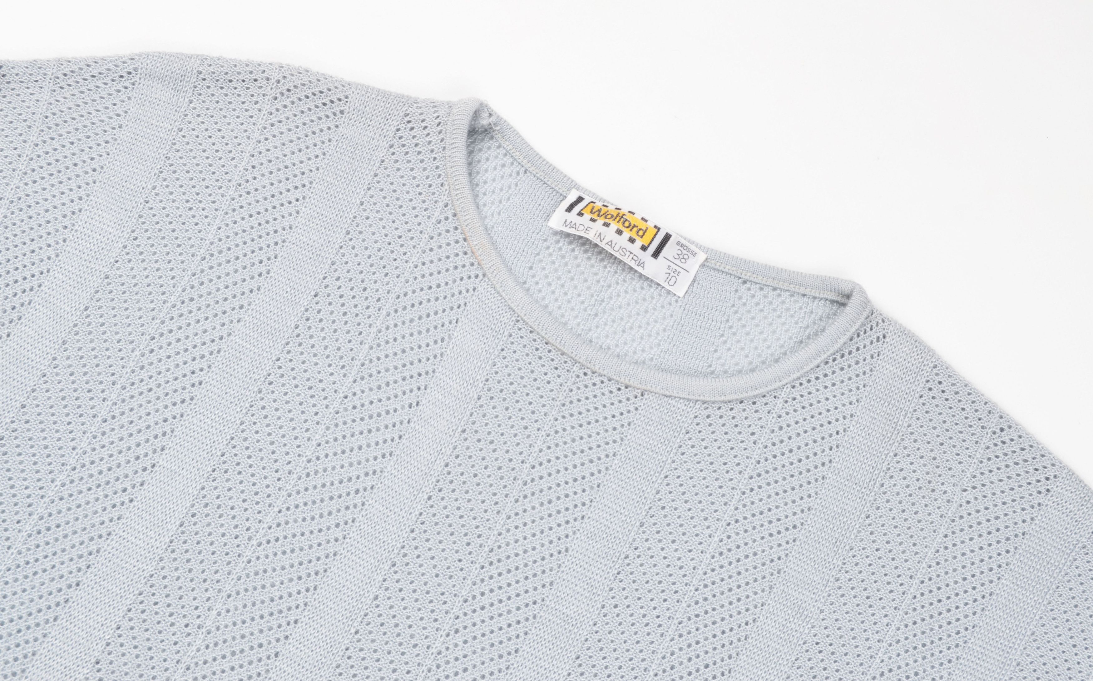 Wolford Vintage Wolford 80's Knitted Gray Retro Top Tee Size XS / US 0-2 / IT 36-38 - 5 Thumbnail