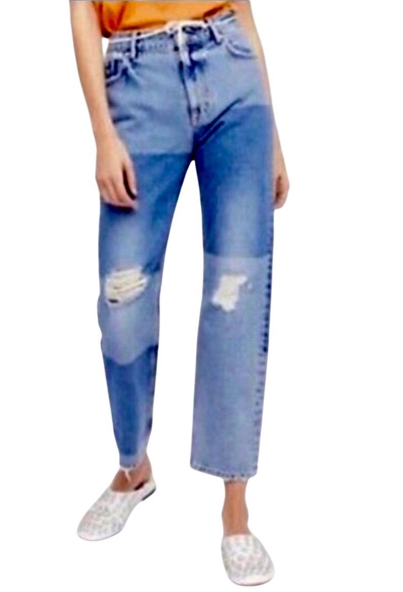 Free People Free People Patchwork Cotton Jeans NEW Size 26" / US 2 / IT 38 - 6 Thumbnail