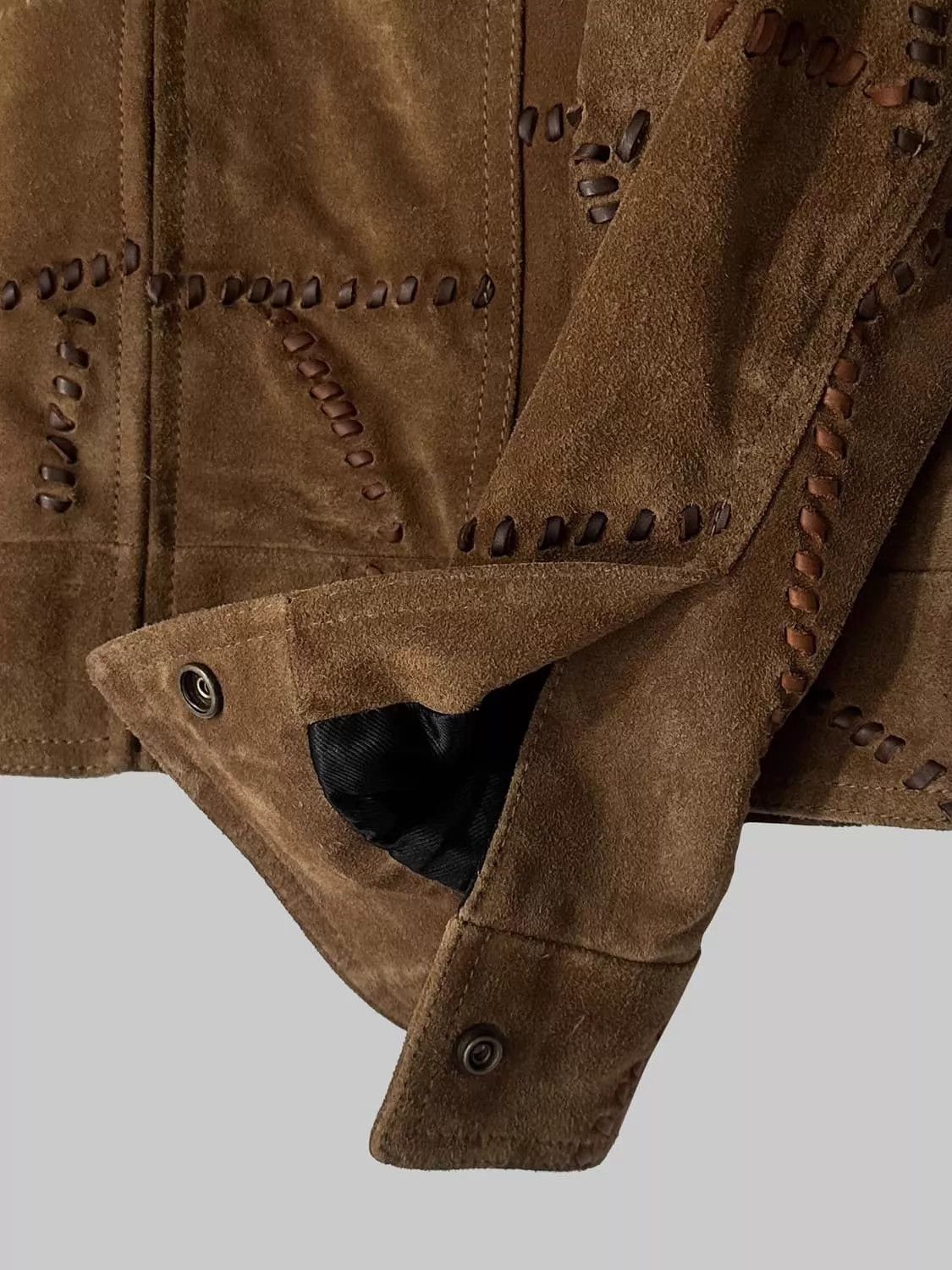 Saint Laurent Paris Saint Laurent Vintage Tan Suede Baseball Jacket Unisex 48 Size US M / EU 48-50 / 2 - 2 Thumbnail