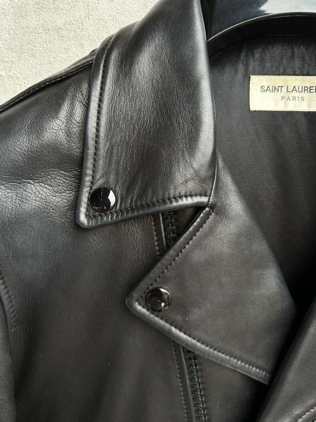 Hedi Slimane × Saint Laurent Paris [50] 2015 Black L01 lambskin leather jacket Size US M / EU 48-50 / 2 - 6 Thumbnail