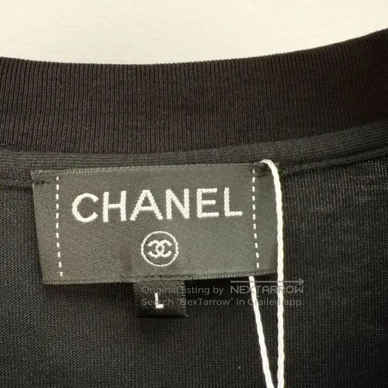 Chanel Chanel Black Cotton Long Sleeve Sweatshirt . Size US L / EU 52-54 / 3 - 4 Thumbnail