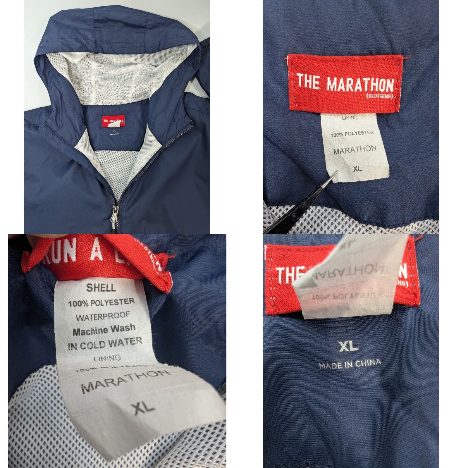 Vintage VINTAGE? No — (not vintage) The Marathon Clothing TMC Anorak Jacket Mens XL Navy Pullover Logo Crenshaw Size US XL / EU 56 / 4 - 8 Thumbnail