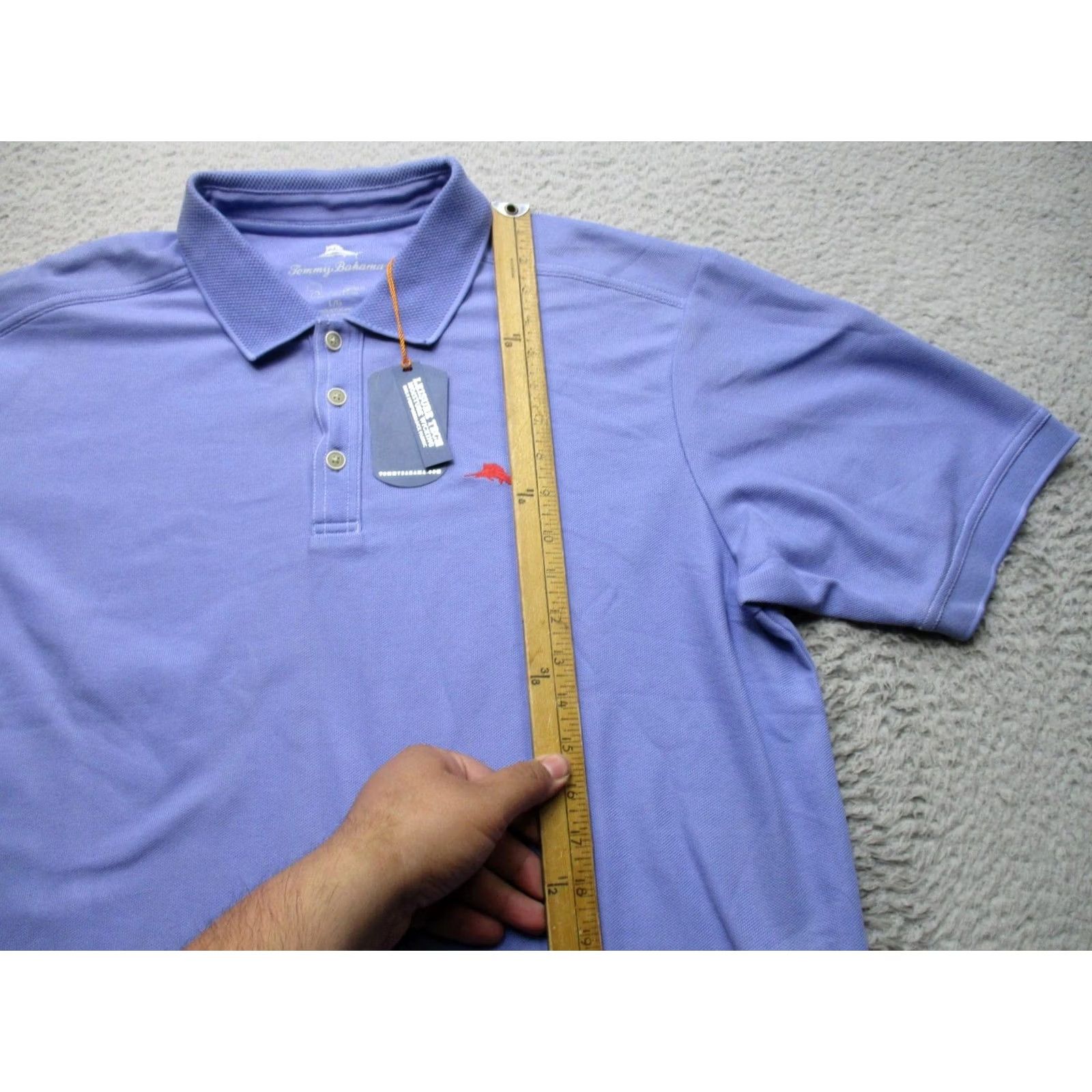 Tommy Bahama Tommy Bahama Polo Shirt Mens L Blue Leisure Tech Supima Cotton Moisture Wicking Size US L / EU 52-54 / 3 - 7 Thumbnail