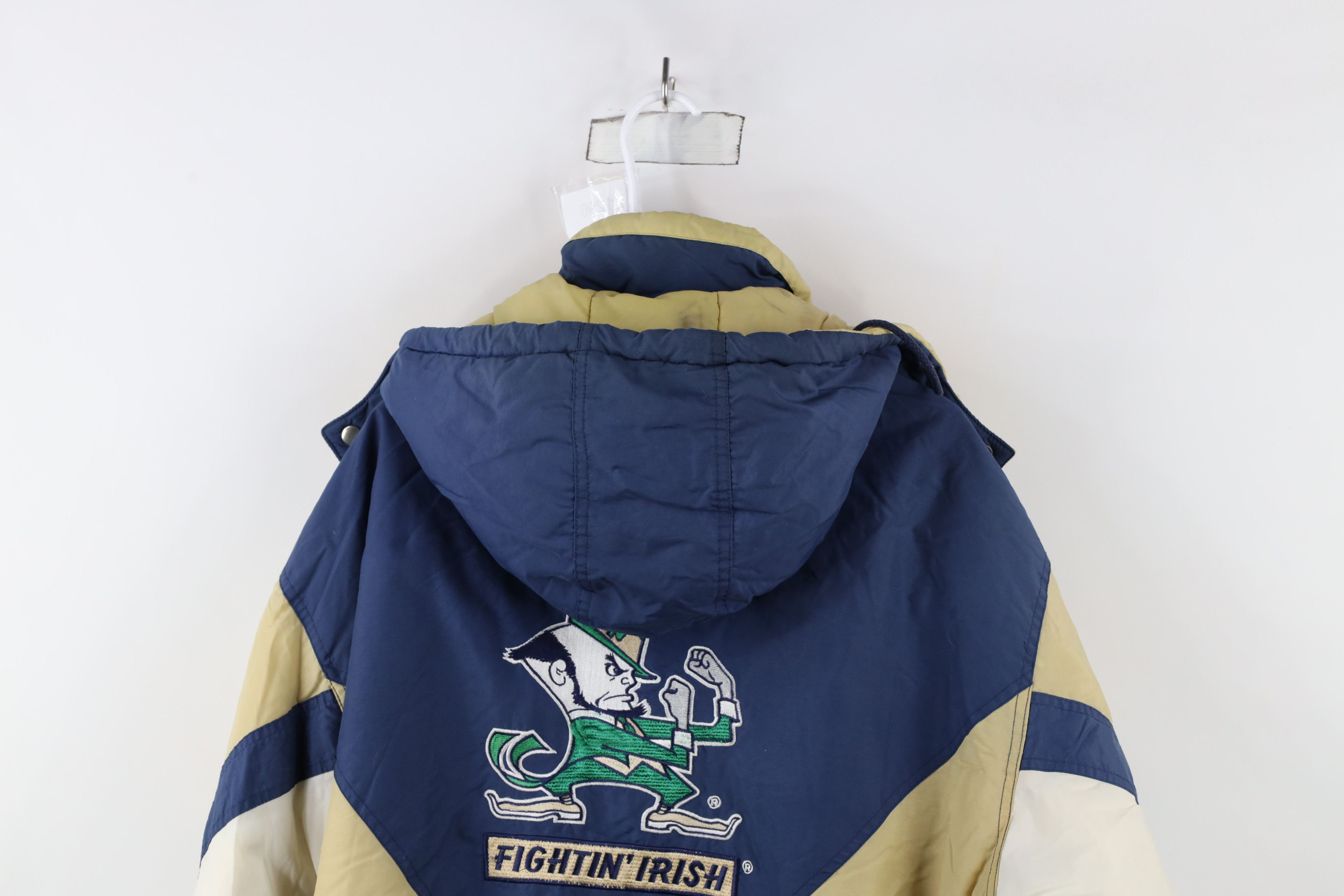 Vintage Vintage 90s Notre Dame University Hooded Puffer Jacket Size US L / EU 52-54 / 3 - 15 Thumbnail