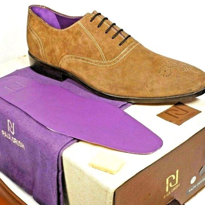 Other NEW Paul Drish Brown Suede Dress Shoes Mens 11 Leather Medal Size US 11 / EU 44 - 1 Thumbnail