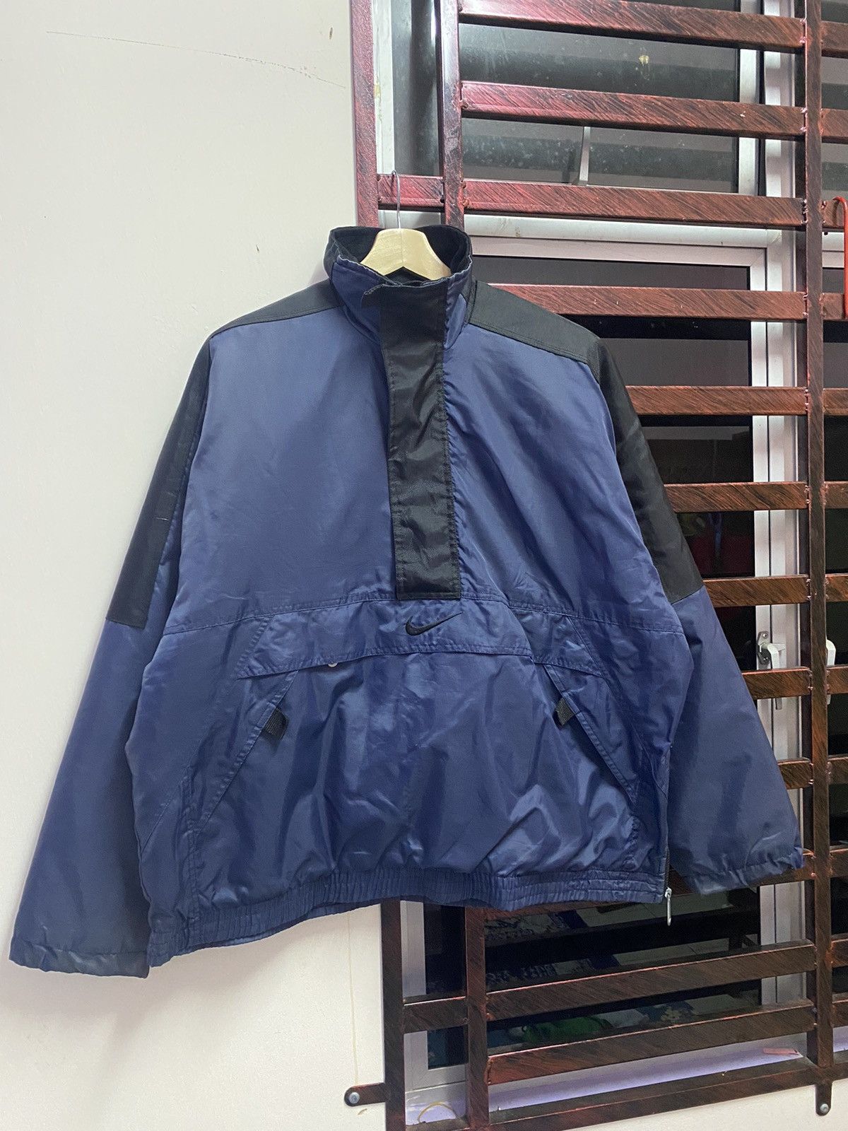 Vintage Vintage 90s Nike Half Zip Up Bomber Jacket Size US L / EU 52-54 / 3 - 2 Thumbnail