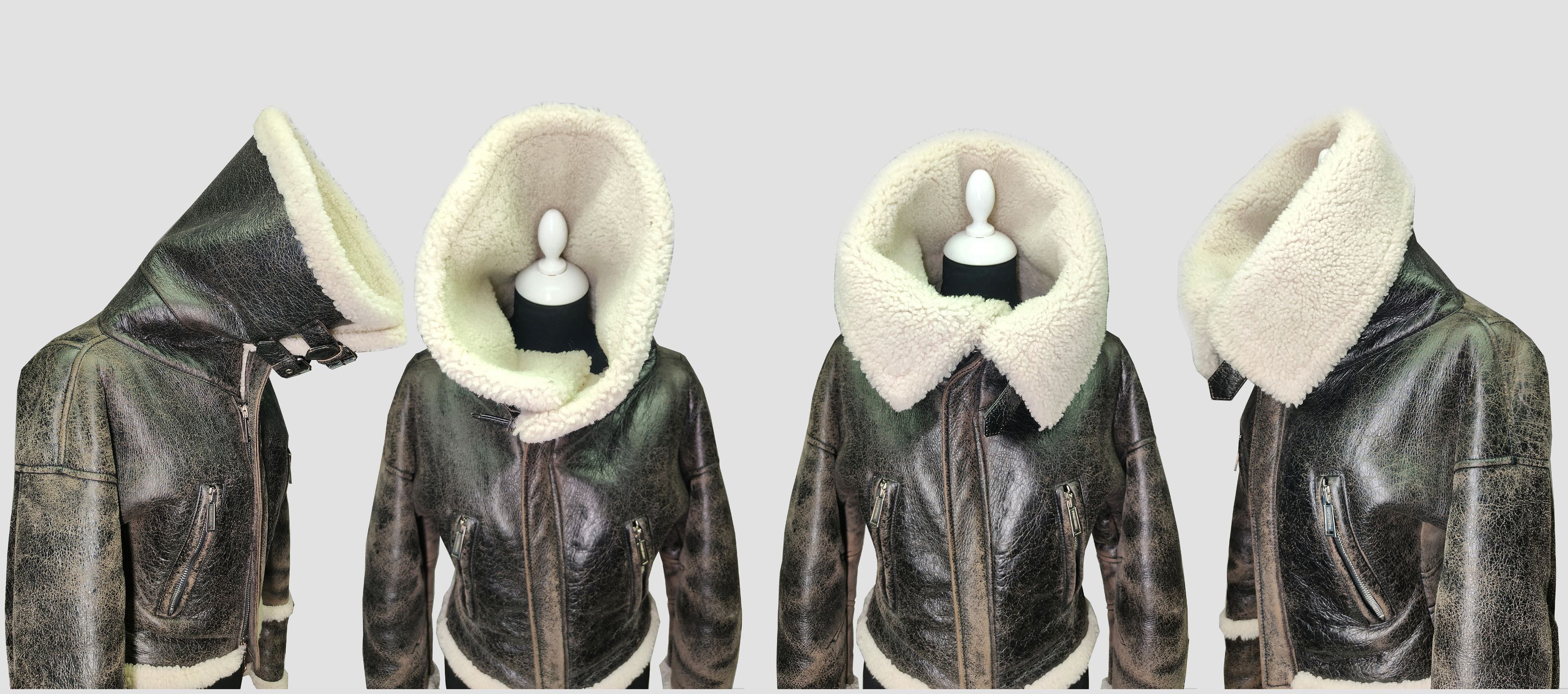 Dsquared2 Dsquared2 _ Lamb Leather Shearling _ Fur _ Aviator Jacket Size S / US 4 / IT 40 - 5 Thumbnail
