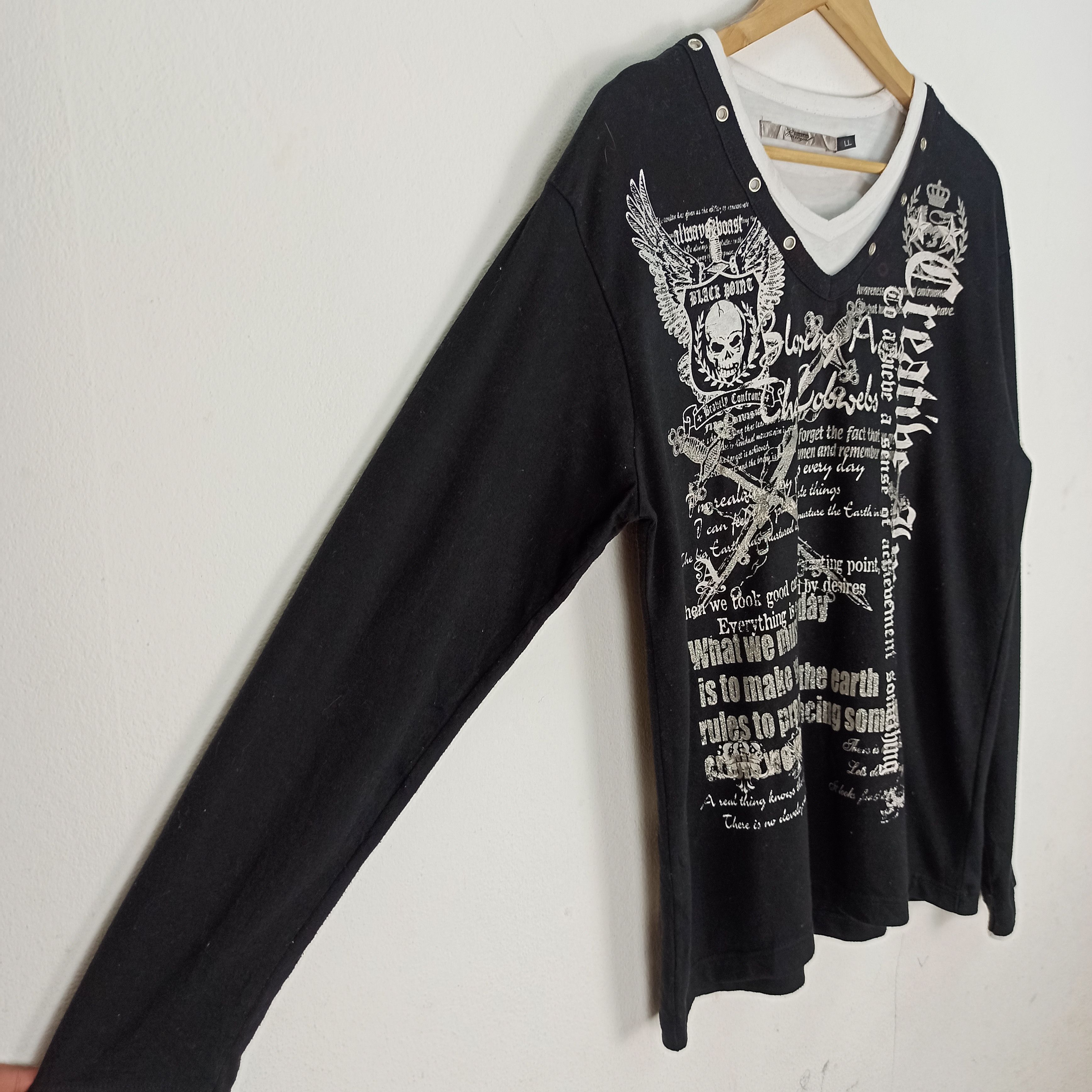 Japanese Brand Poem Euroyal Black Label Japanese Brand LGB Long Sleeve Tees Size US L / EU 52-54 / 3 - 2 Thumbnail
