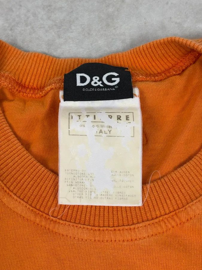 Dolce & Gabbana 2000s Dolce & Gabbana Cargo Pocket Orange T-Shirt Size US S / EU 44-46 / 1 - 9 Thumbnail