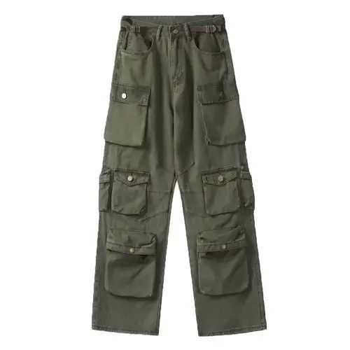 Japanese Brand × Vintage Cargo pants Multi-pockets Harajuku straight trousers Size US 32 / EU 48 - 3 Thumbnail