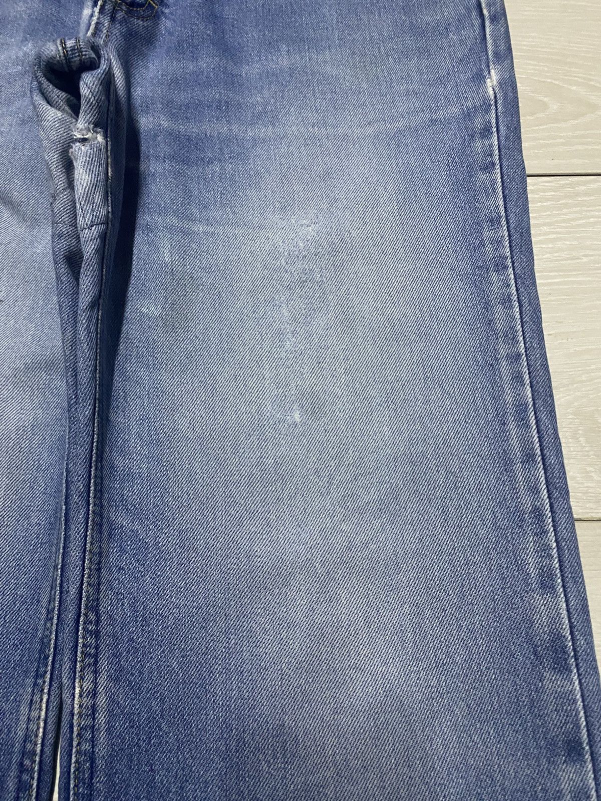 Lee Vintage Lee Faded Wash Repaired Loose Jeans Size US 31 - 8 Thumbnail