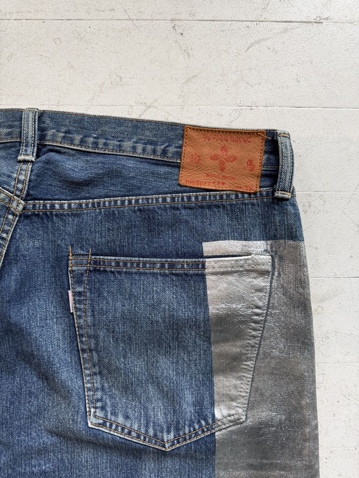 Yohji Yamamoto Yohji Yamamoto x Spotted Horse Silver Foiled Jeans Size US 38 / EU 54 - 4 Thumbnail