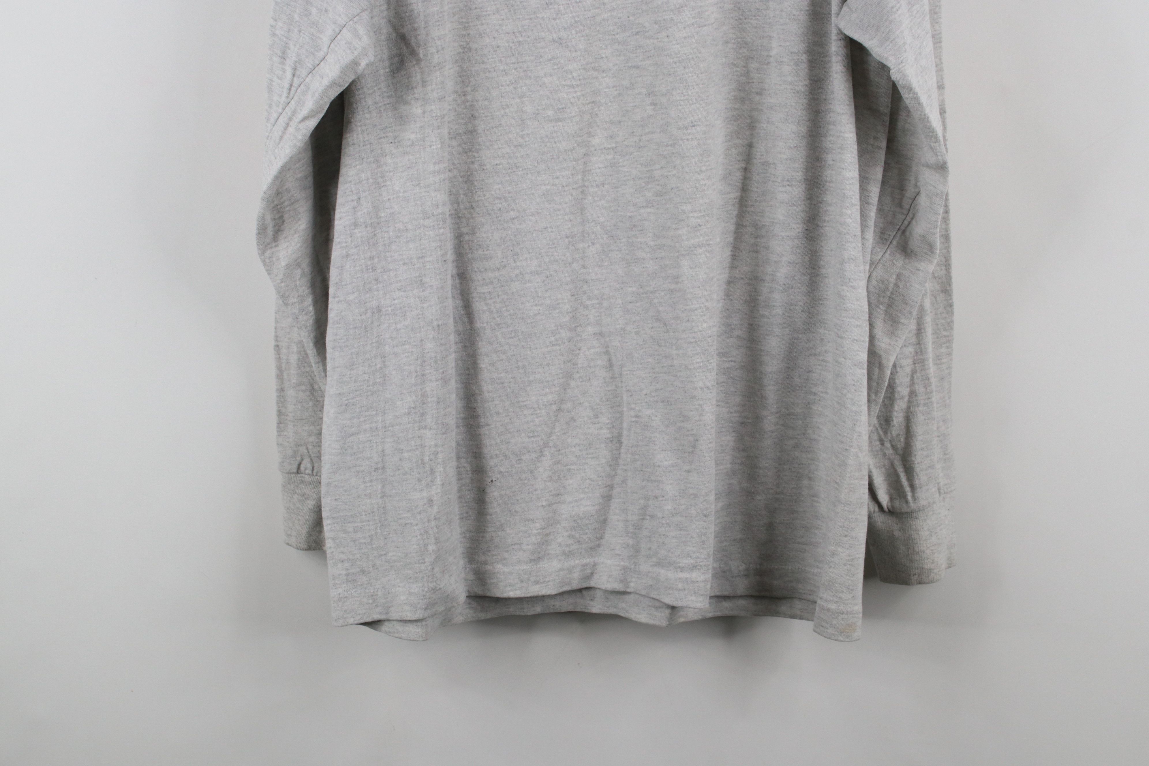 Vintage Vintage 80s 90s Streetwear Thin Long Sleeve T-Shirt Gray USA Size US L / EU 52-54 / 3 - 13 Thumbnail