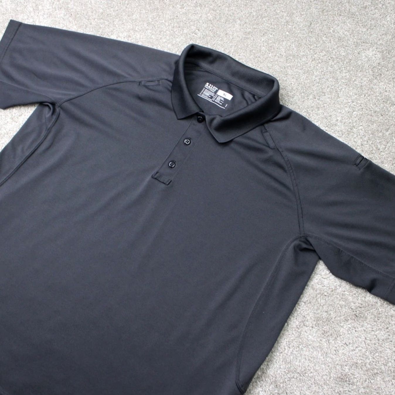 Vintage 5.11 Tactical Polo Shirt Mens XL Black Performance Short Sleeve Poly Pullover Size US XL / EU 56 / 4 - 2 Thumbnail