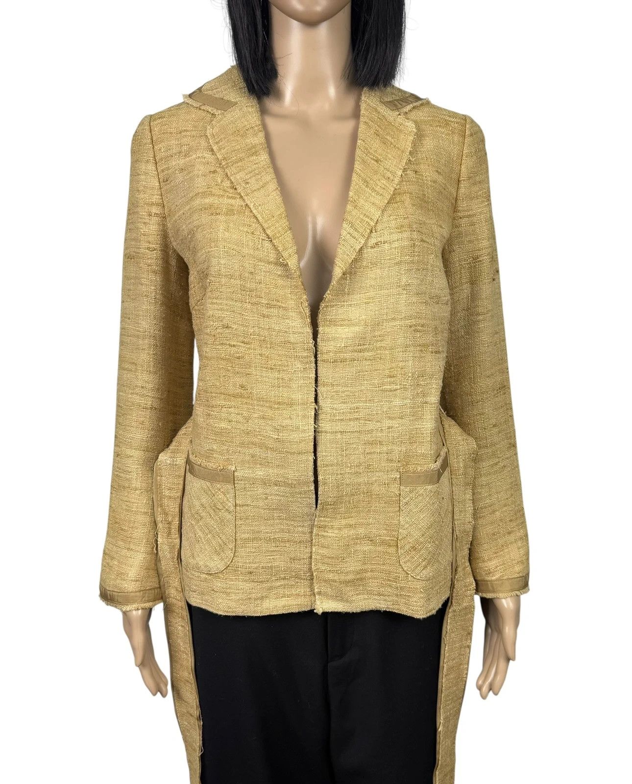 Other Filo Di Seta Dupion Silk Belted Jacket size 38 Made In Japan Size XS / US 0-2 / IT 36-38 - 9 Thumbnail