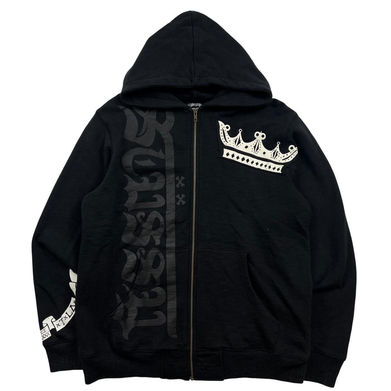 Streetwear × Stussy Black Stussy Milano Zip Up Hoodie | Grailed