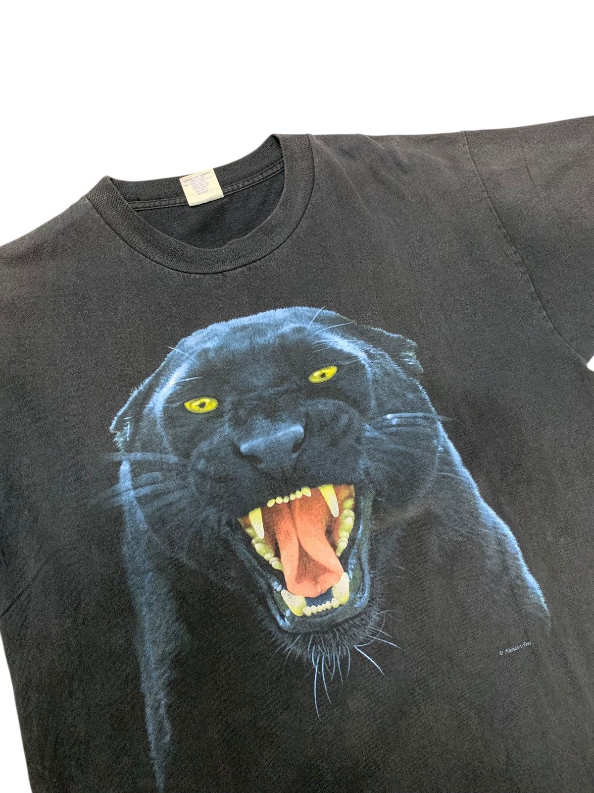 Vintage Vintage 90s Black Panter Big Cat Human-|- Tees Nature Tee Size US L / EU 52-54 / 3 - 2 Thumbnail
