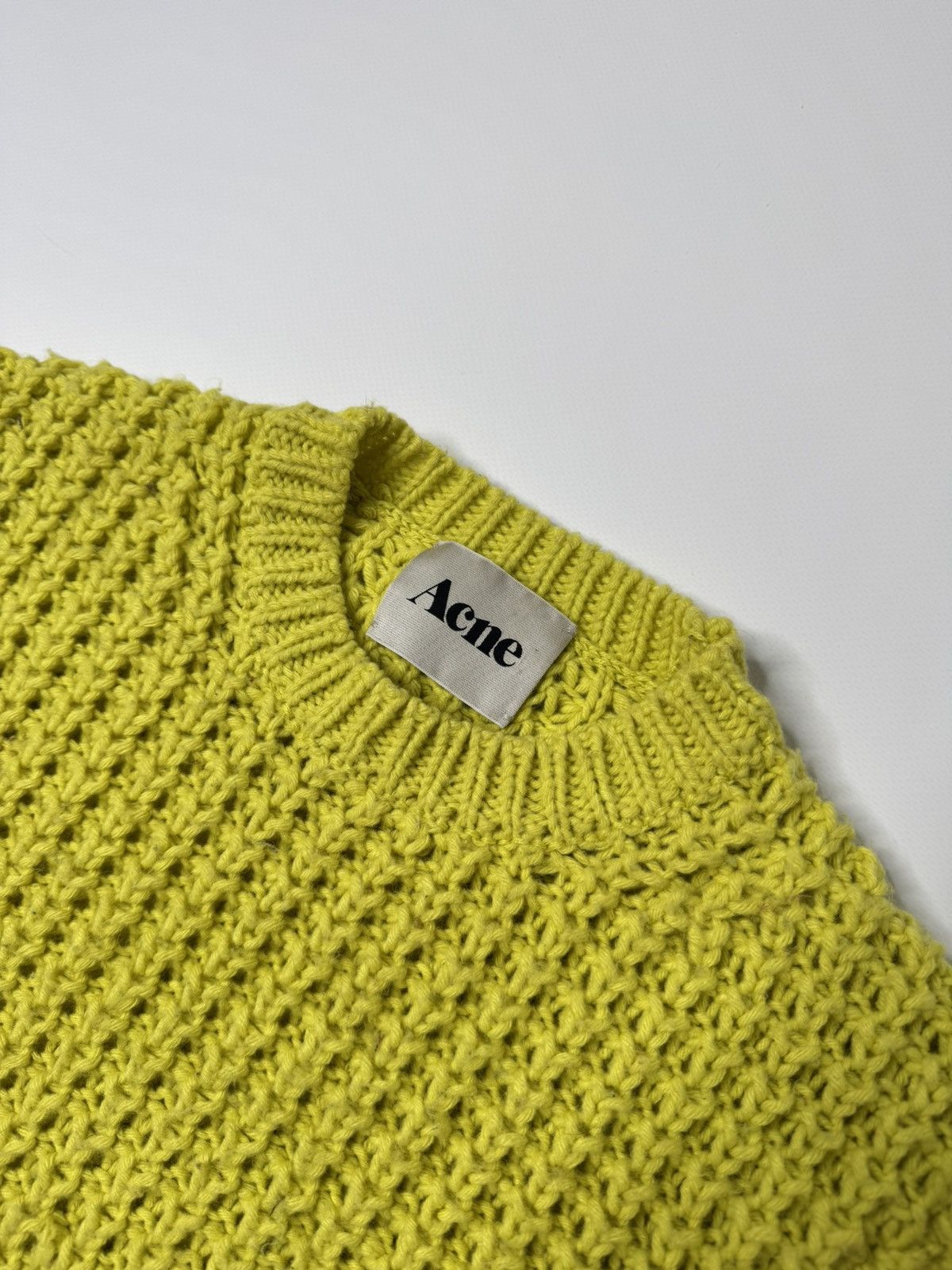 Acne Studios Acne Studios Lina pineapple PAW12 Wool Waffle Knit Sweater Size US S / EU 44-46 / 1 - 2 Thumbnail