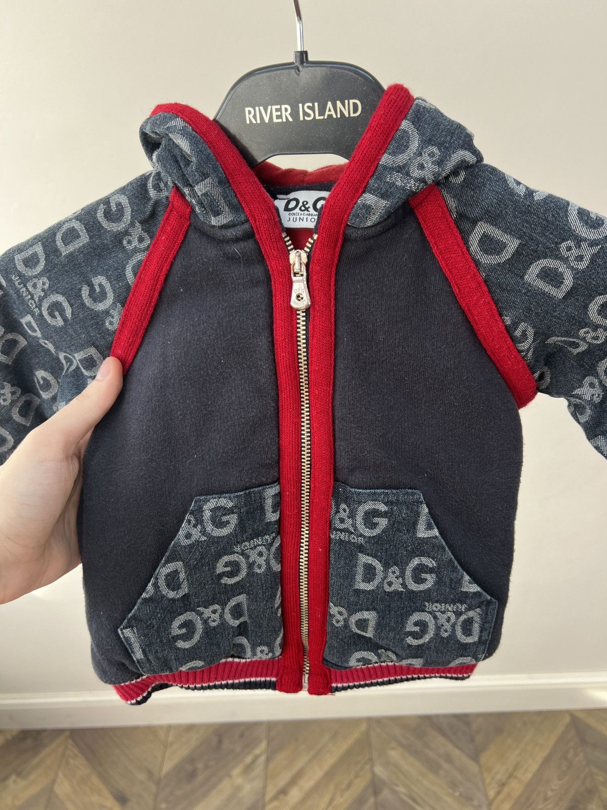 Dolce & Gabbana Vintage Dolce & Gabbana Junior Zip Over Print Hoodie Size US XXS / EU 40 - 5 Thumbnail