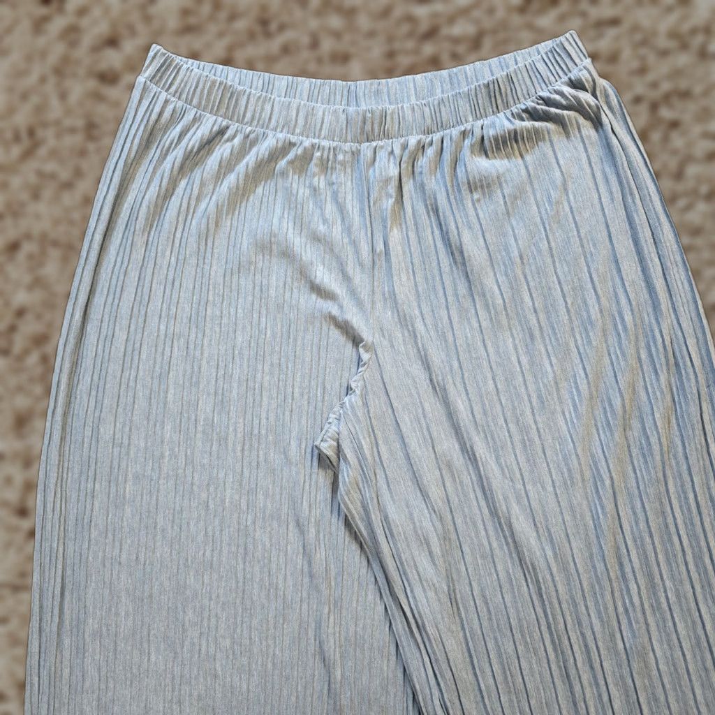 J. Jill J Jill Pants Womens Large Blue Pleated Pull On Wide-Leg Comfort Casual Lounge Shirt? Size 36" / US 14 / IT 50 - 1 Thumbnail