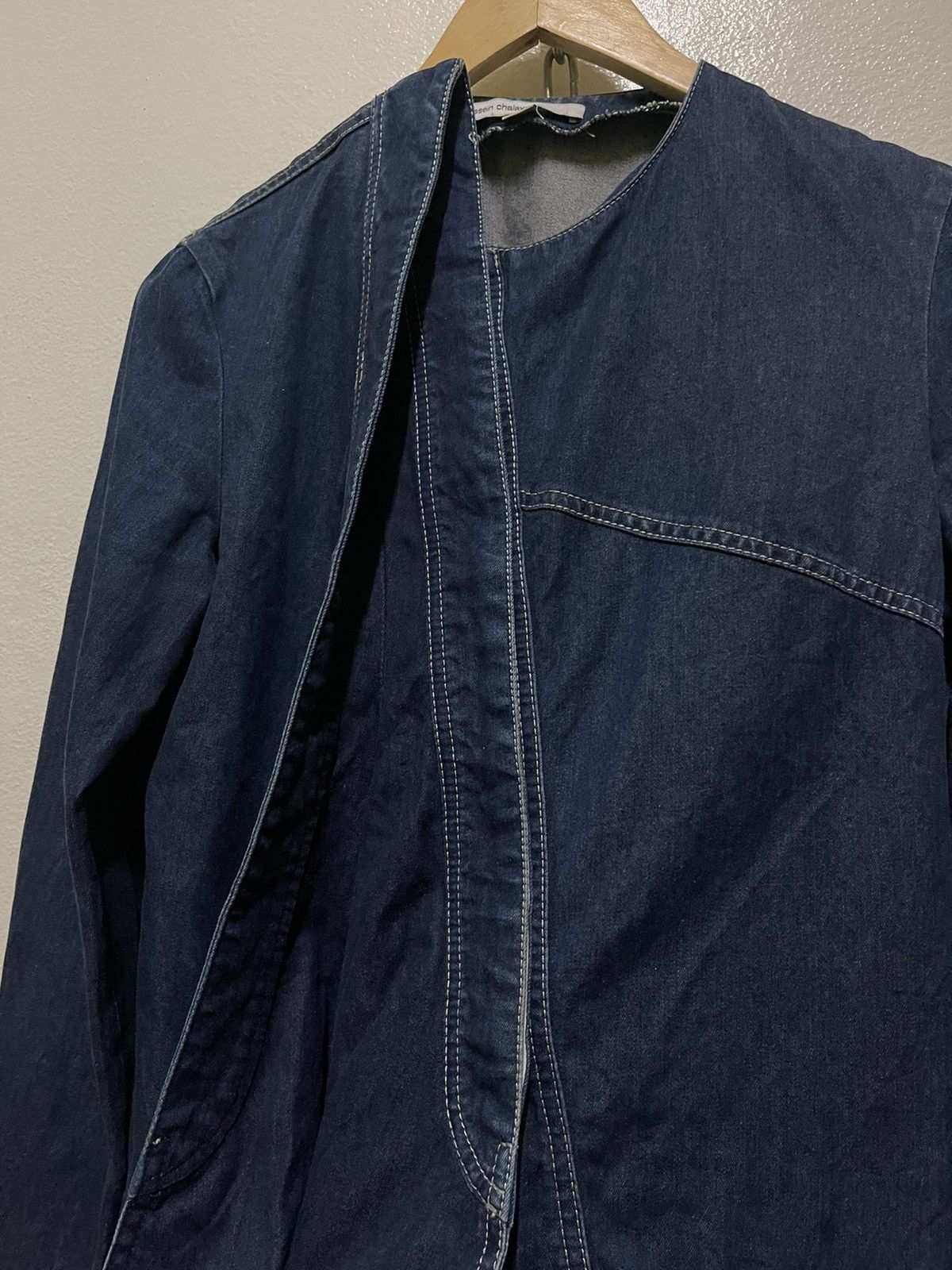 Designer × Hussein Chalayan × Vintage Hussein Chalayan Asymmetrical Denim Jacket SS2000 Italy Size S / US 4 / IT 40 - 6 Thumbnail