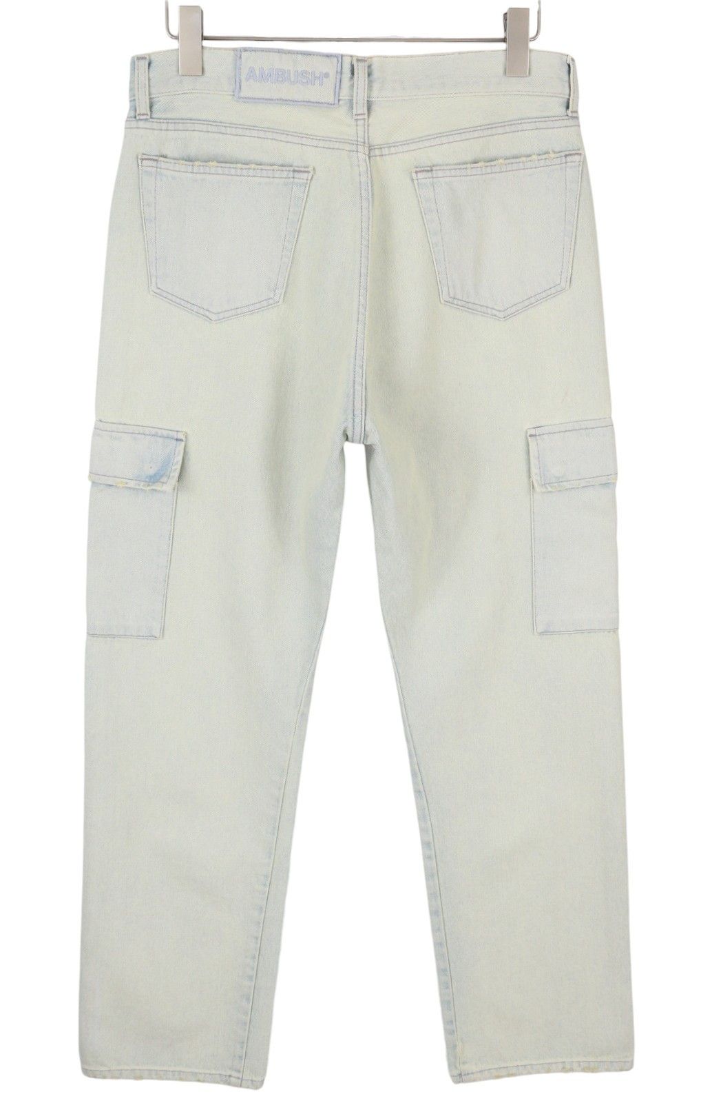Ambush Design CARGO W32 Light Blue Faded Distress Jeans 86796 Size US 32 / EU 48 - 2 Thumbnail