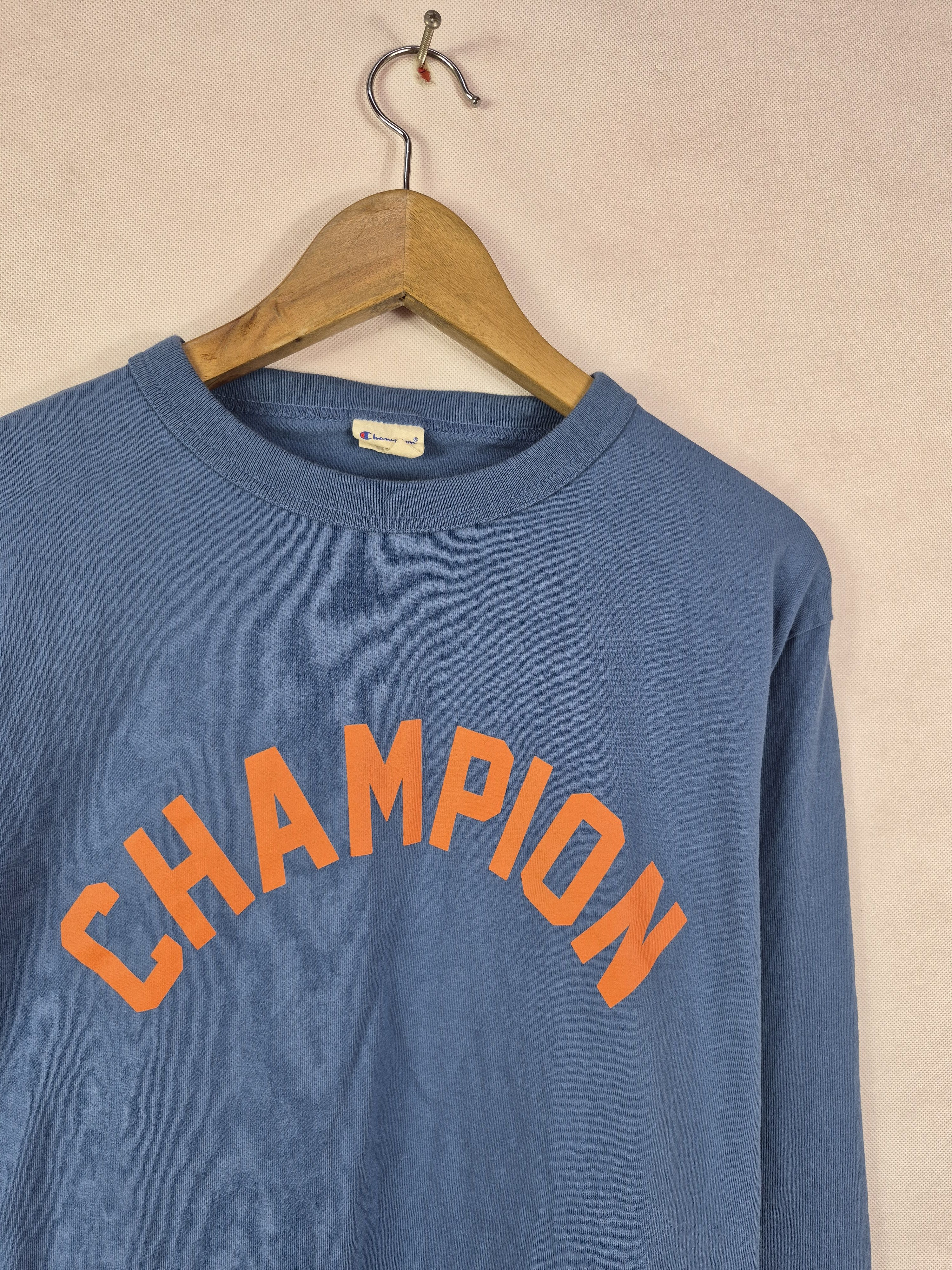 Champion 🔥 Vintage Style Champion Spellout Longsleeves Tee Size US M / EU 48-50 / 2 - 2 Thumbnail