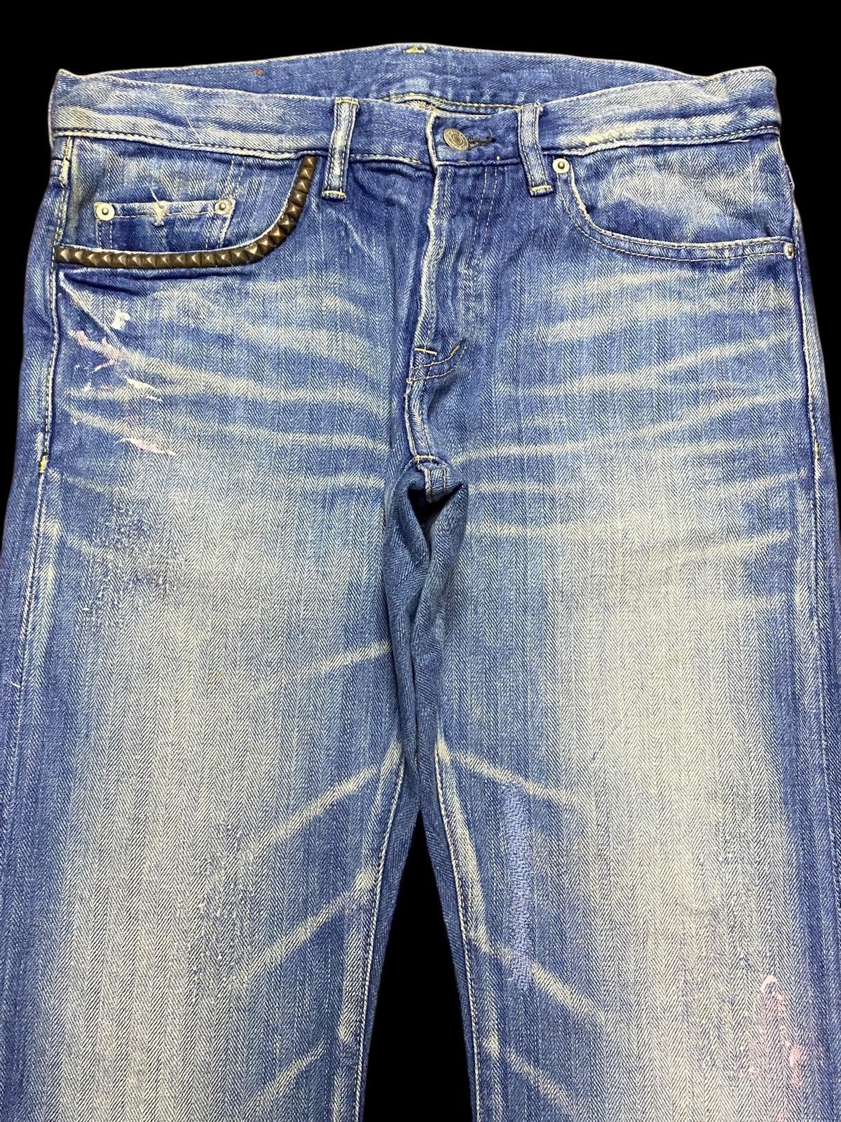 Hysteric Glamour Hysteric Glamour Seditionary Paint Splatter Flare Jeans Size US 32 / EU 48 - 3 Thumbnail