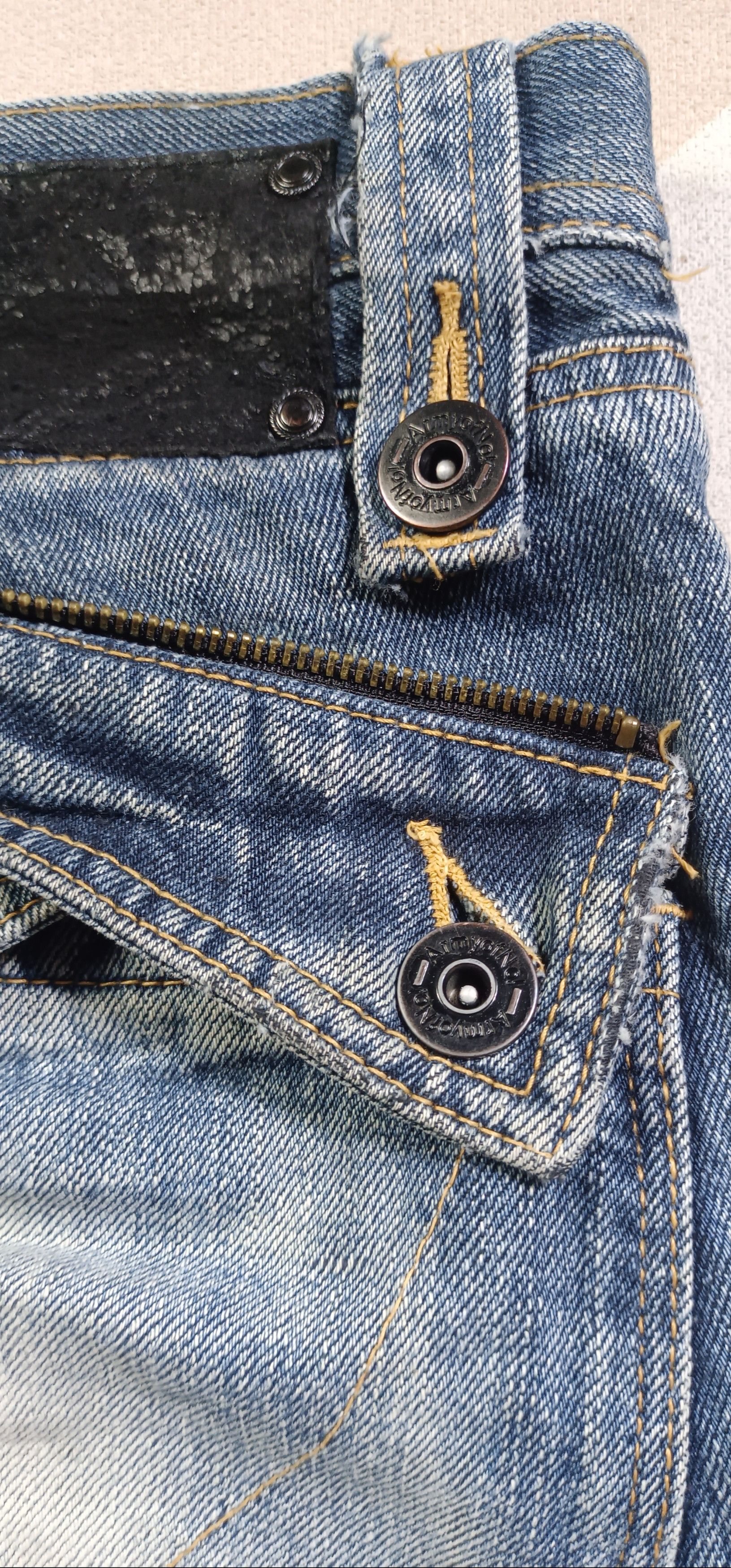 If Six Was Nine × Japanese Brand Army Of no! Honeycomb Distressed Jeans Size US 31 - 7 Thumbnail