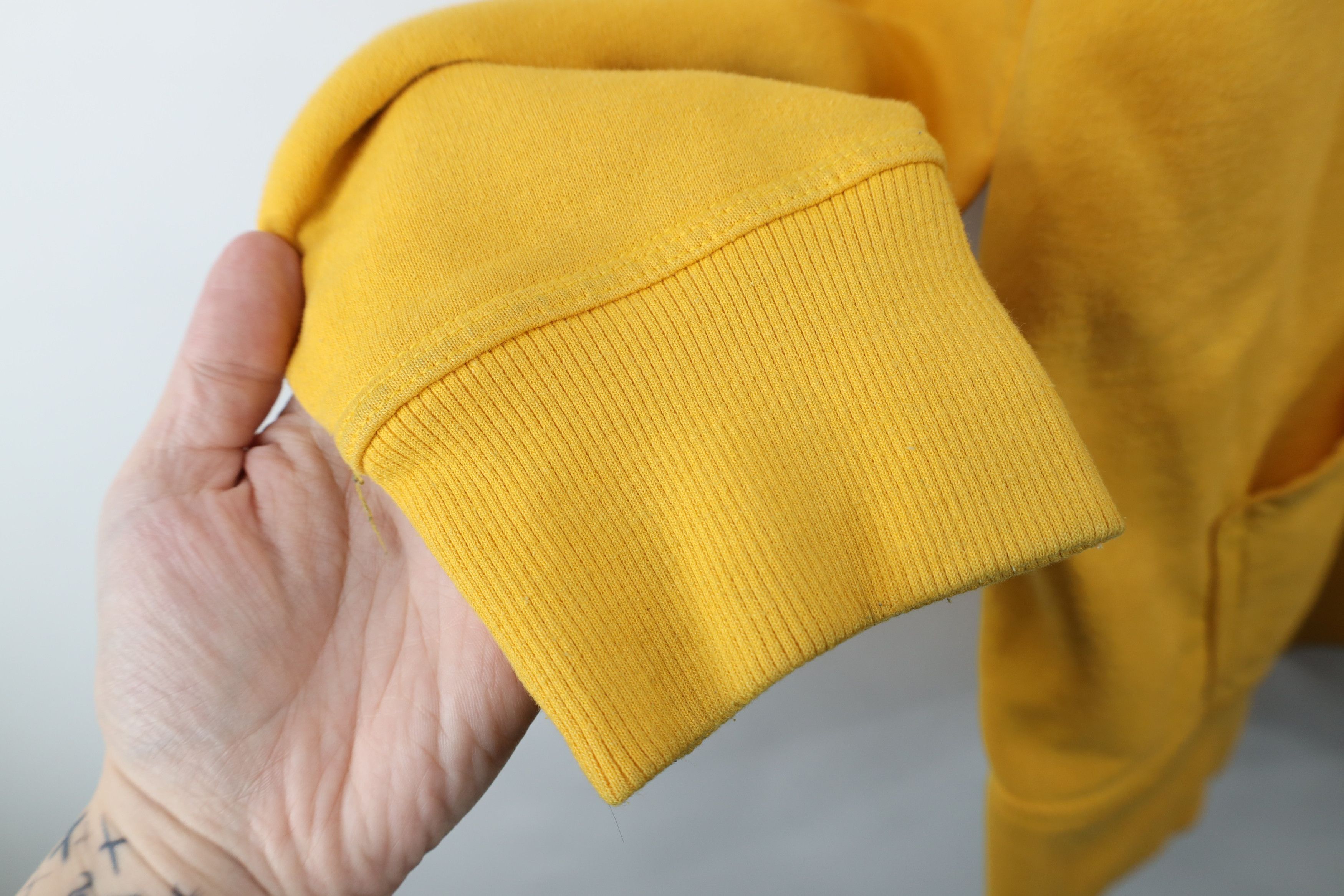 Champion × Vintage Vintage Champion Monochrome Logo Hoodie Sweatshirt Yellow Size US XL / EU 56 / 4 - 9 Thumbnail