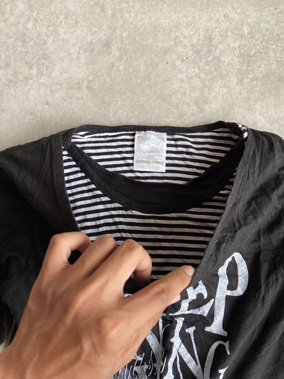If Six Was Nine × Japanese Brand × Le Grande Bleu (L.G.B.) Modish Gaze Double Layer Longsleeve Size US M / EU 48-50 / 2 - 3 Thumbnail
