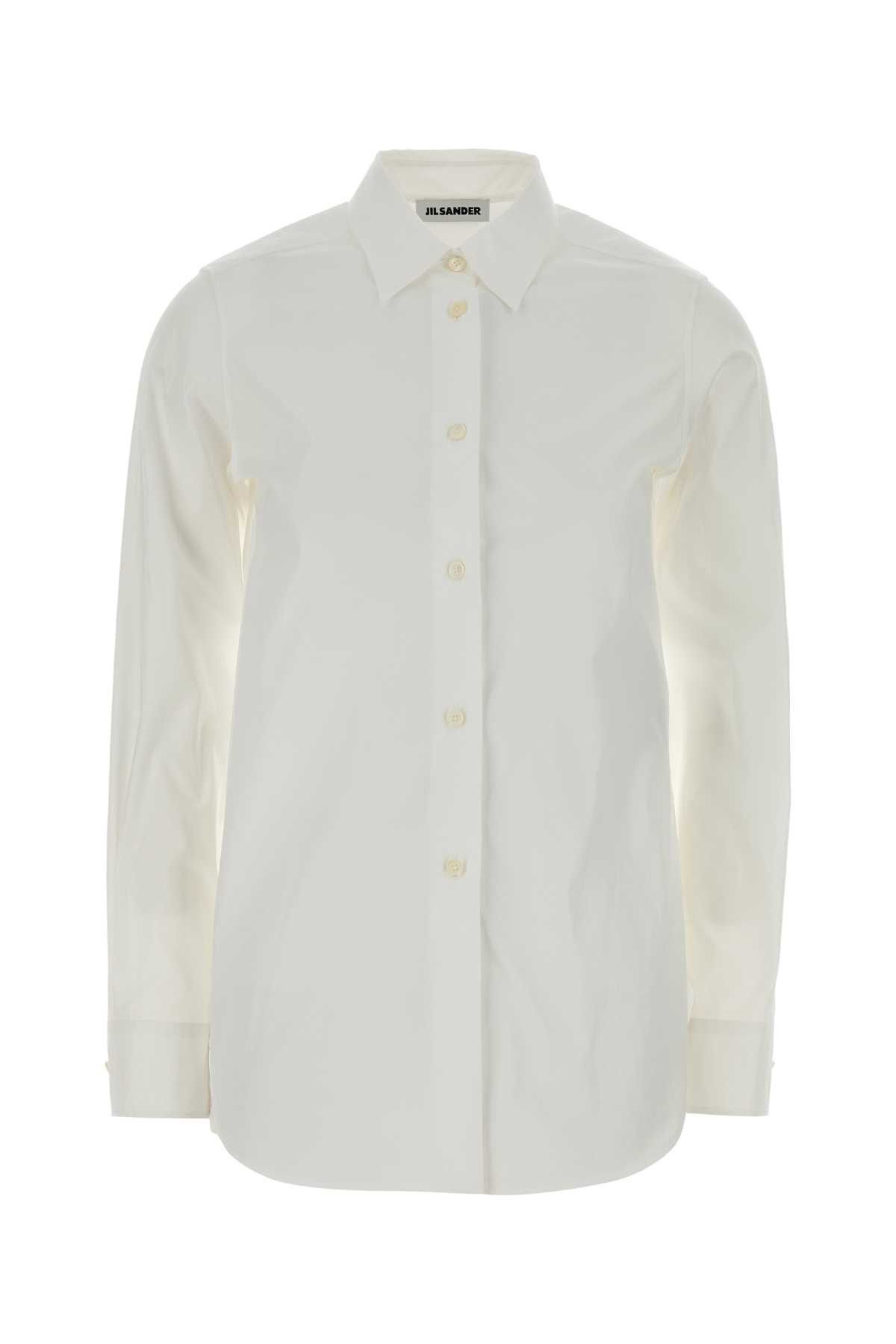 Jil Sander White Poplin Shirt Size XL / US 12-14 / IT 48-50 - 1 Thumbnail