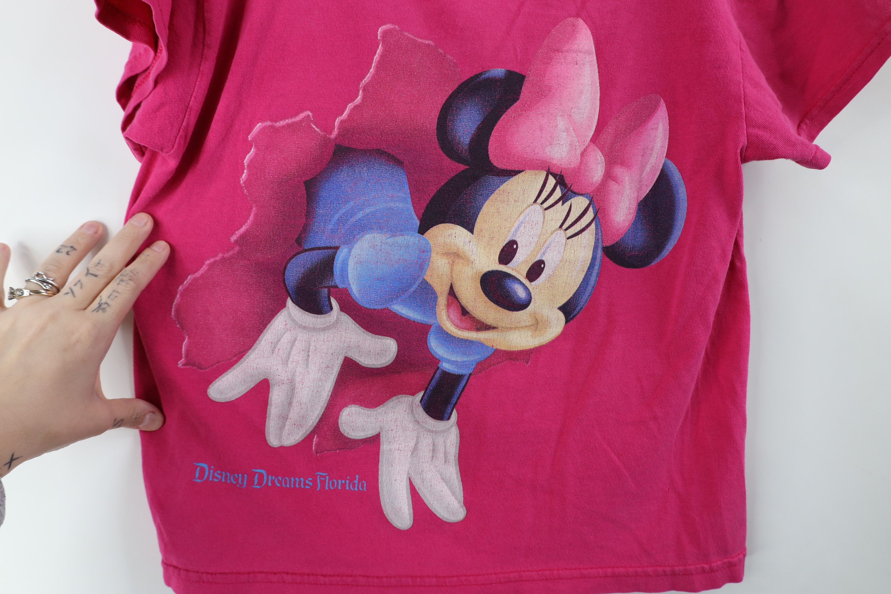 Disney × Vintage Vintage Disney Cropped Disney Dreams Minnie Mouse T-Shirt Size XS / US 0-2 / IT 36-38 - 4 Thumbnail