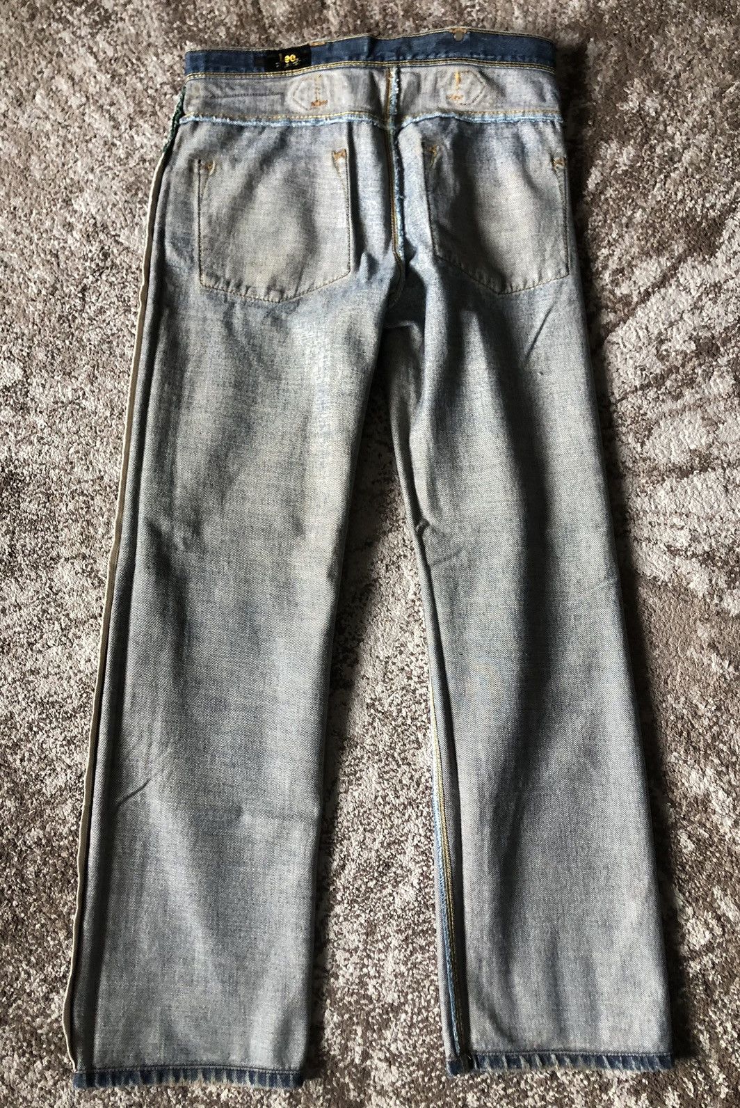 Jean Baggy Jeans Vintage Lee Rider half Selvedge Jeans Size US 32 / EU 48 - 13 Thumbnail